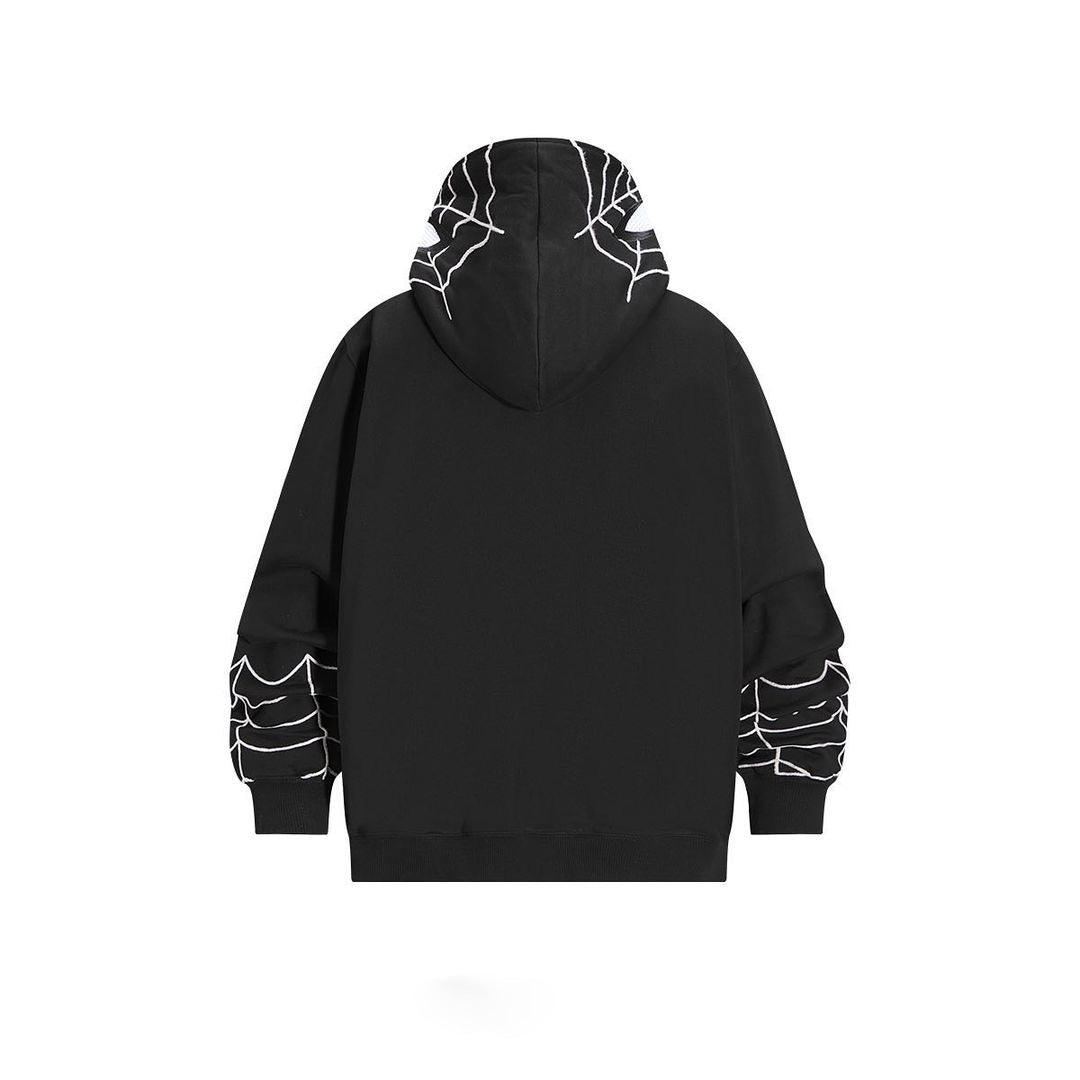 Spiderman Full Zip Hoodie Black - UrbanLaws