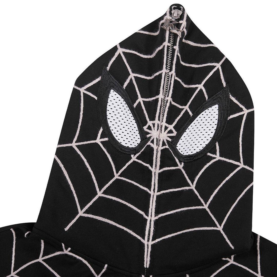 Spiderman Full Zip Hoodie Black - UrbanLaws