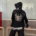 Spiderman Full Zip Hoodie Black - UrbanLaws