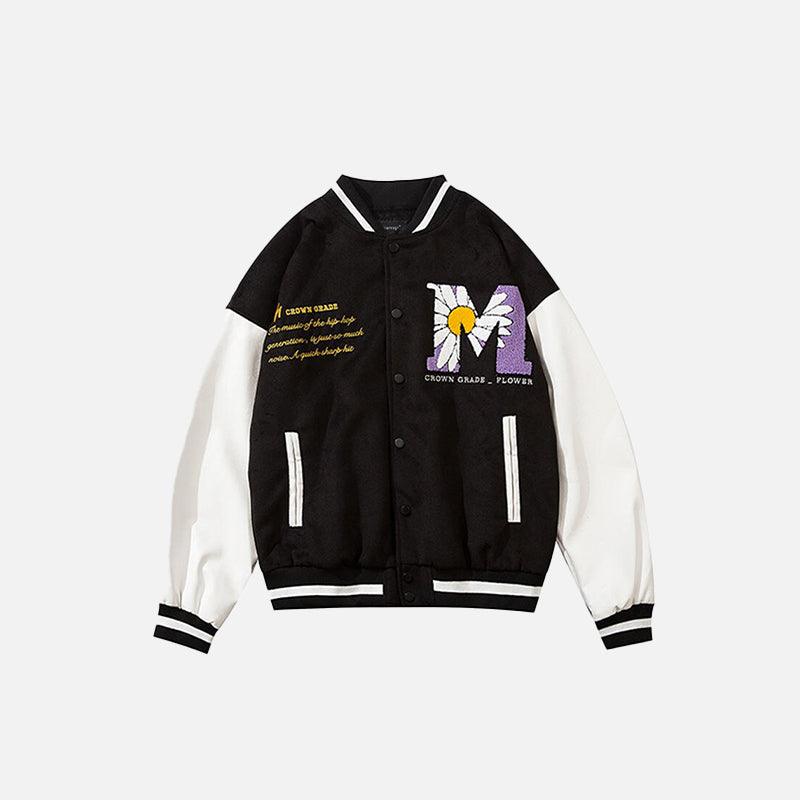 Daisy Flower Varsity Jacket - UrbanLaws