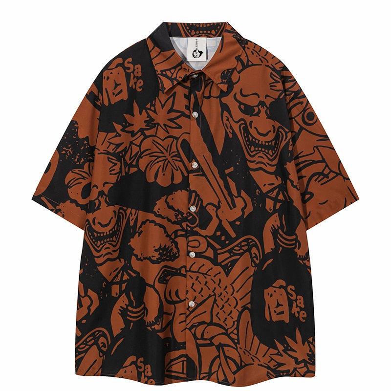 Harajuku Sake Beach Shirt - UrbanLaws