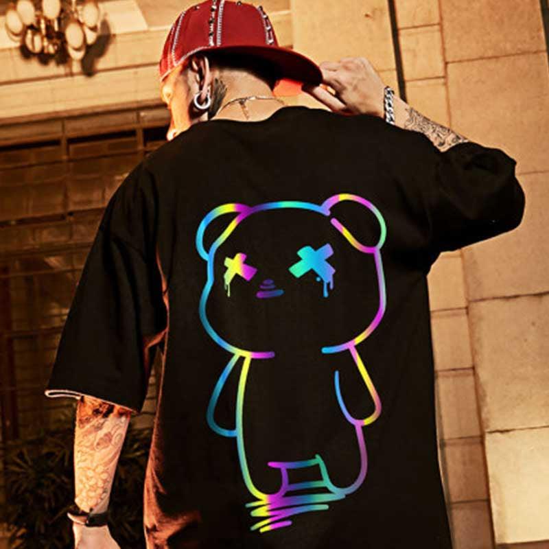 Reflective Teddy Bear Rainbow Unisex T-shirt - UrbanLaws