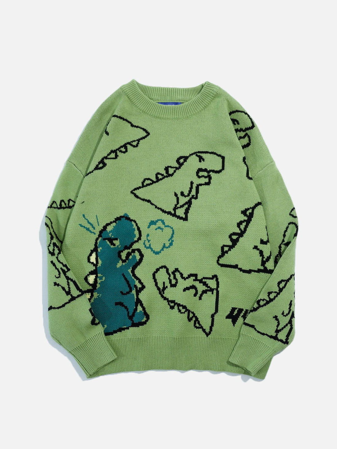 Dinosaur Cartoon Pattern Knit Sweater