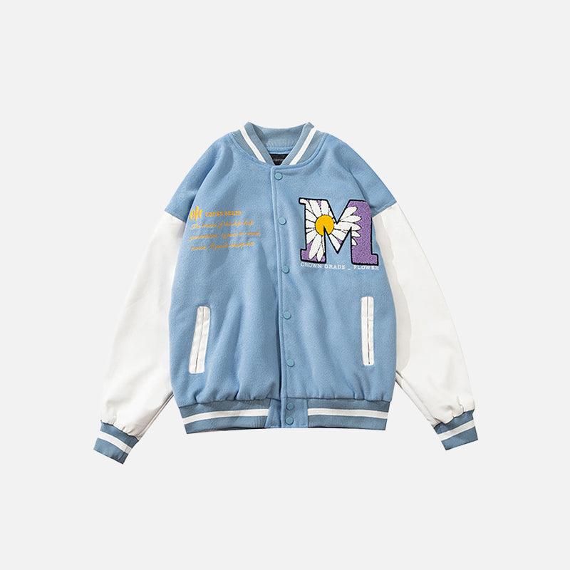 Daisy Flower Varsity Jacket - UrbanLaws