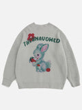 Mink Hair Rabbit Print Sweater - UrbanLaws