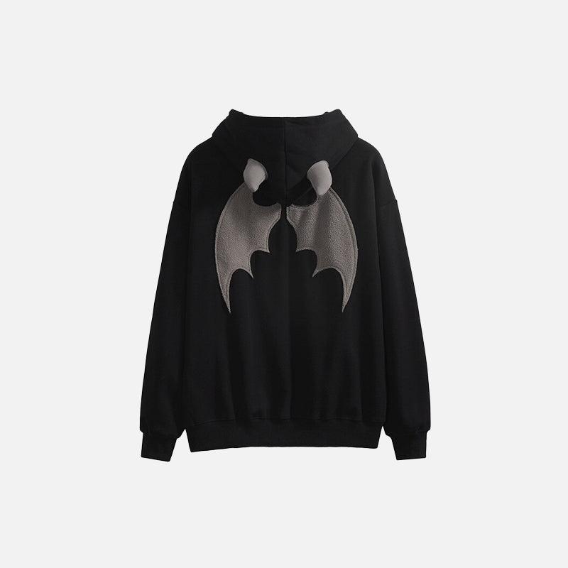 Bat Wings "Hew Vigo" Zip Up Hoodie - UrbanLaws