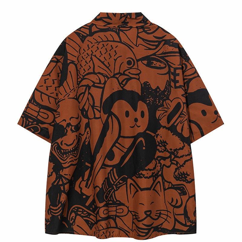 Harajuku Sake Beach Shirt - UrbanLaws