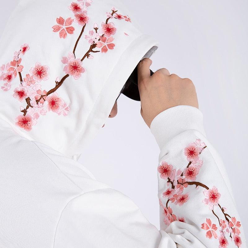 Sakura Butterfly Embroidered Hoodie - UrbanLaws