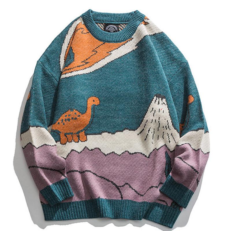 Dinosaur Knitted Sweater - UrbanLaws