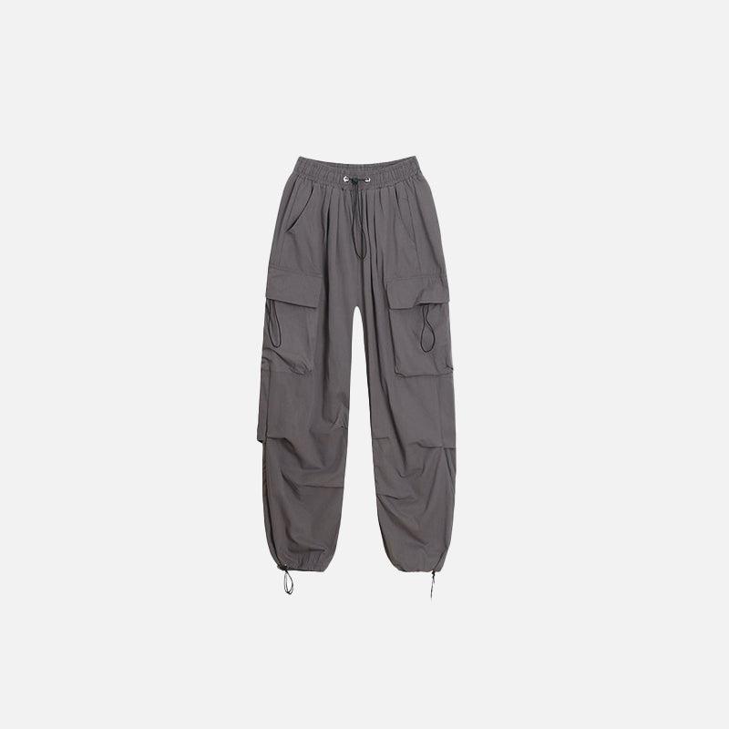 Baggy Elastic Waist Cargo Pants - UrbanLaws