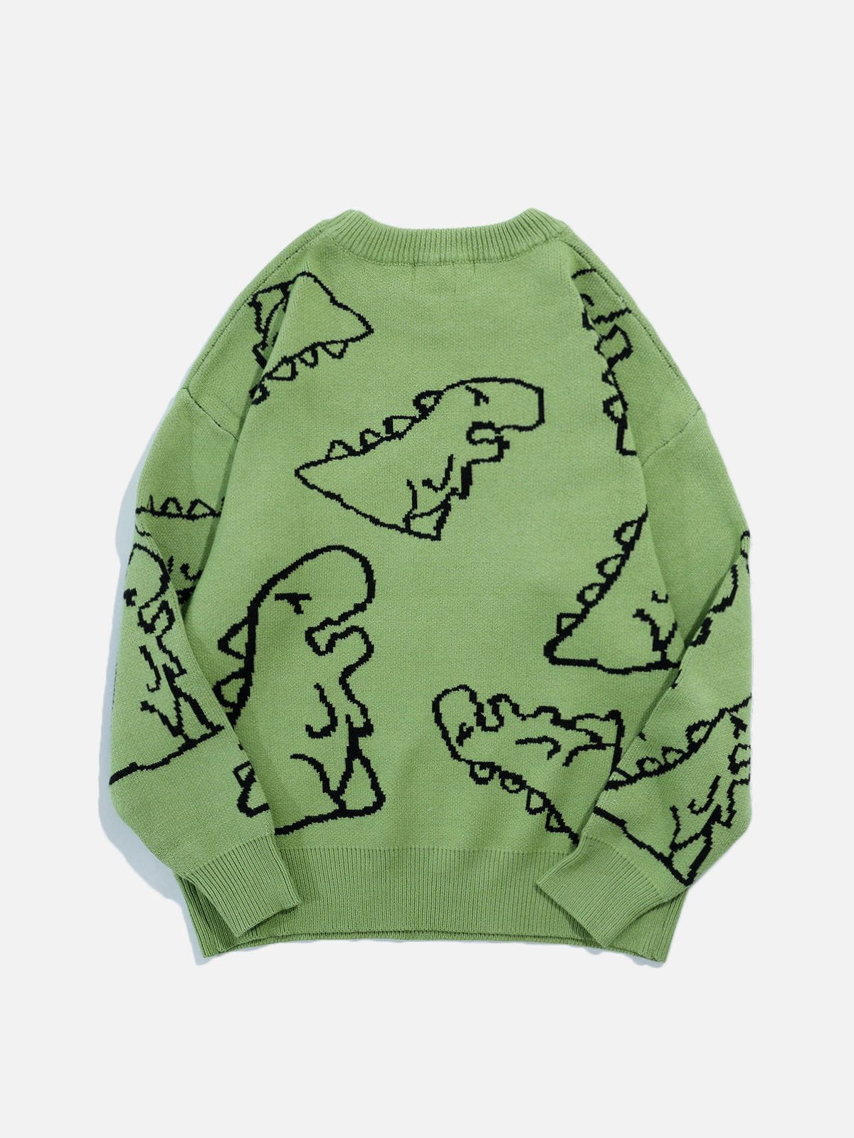 Dinosaur Cartoon Pattern Knit Sweater