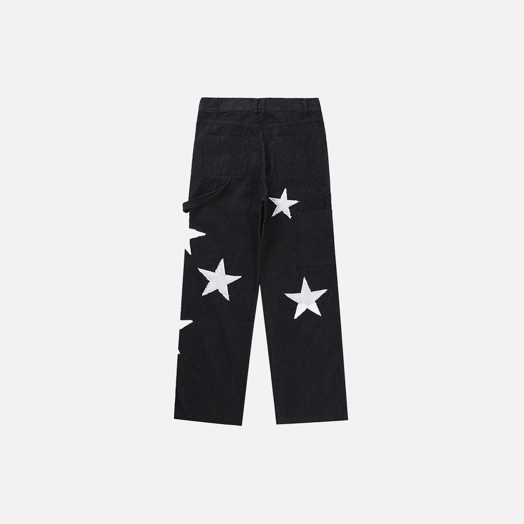 Embroidery Star Baggy Jeans - UrbanLaws