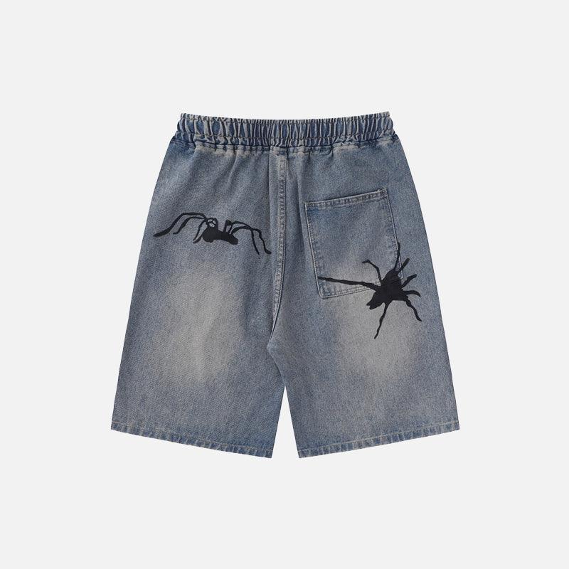 Spider Graphic Mid Waist Shorts - UrbanLaws