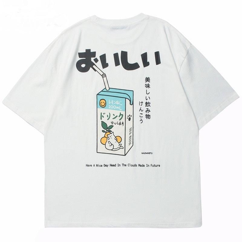 Japanese T-Shirt Kanji Drink, Unisex - UrbanLaws