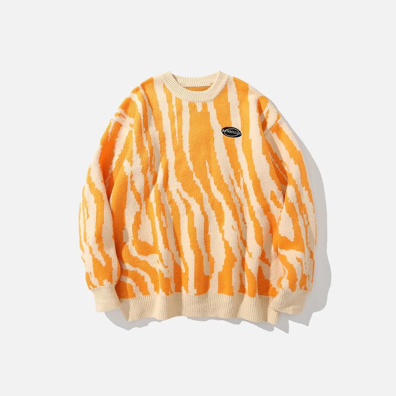 Zebra Pattern Retro Sweater - UrbanLaws