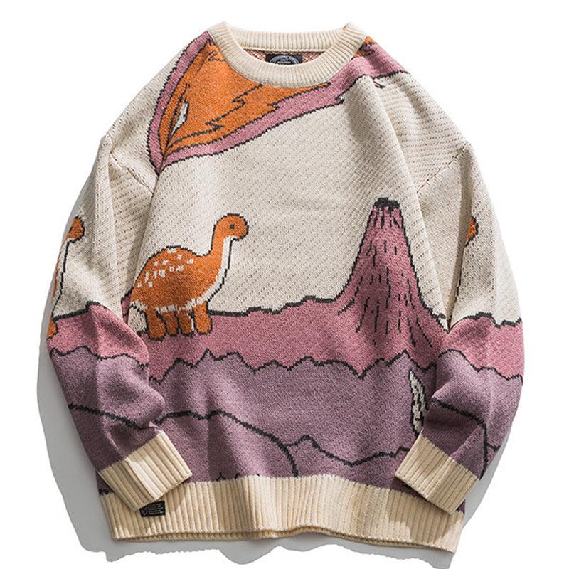 Dinosaur Knitted Sweater - UrbanLaws