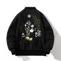 Panda Embroidery Padded Bomber Jacket - UrbanLaws