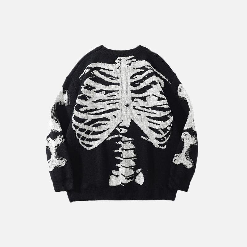 Vintage Skeleton Oversized Sweater - UrbanLaws