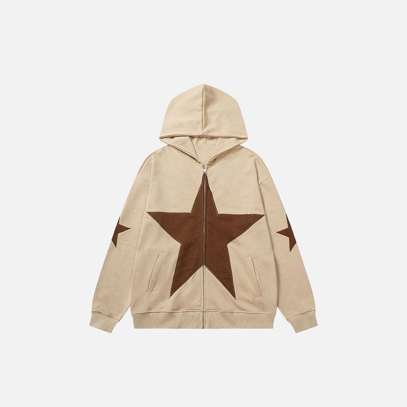 Star Graphic Patch Hoodies - UrbanLaws