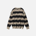 Striped Distressed Vintage Sweater - UrbanLaws