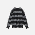 Striped Distressed Vintage Sweater - UrbanLaws