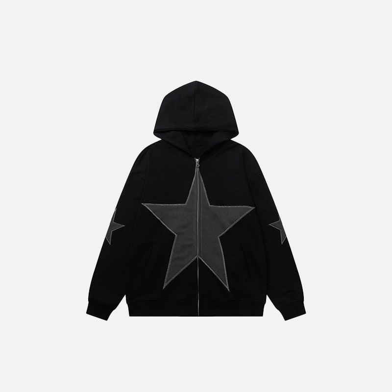 Star Graphic Patch Hoodies - UrbanLaws