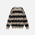 Striped Distressed Vintage Sweater - UrbanLaws