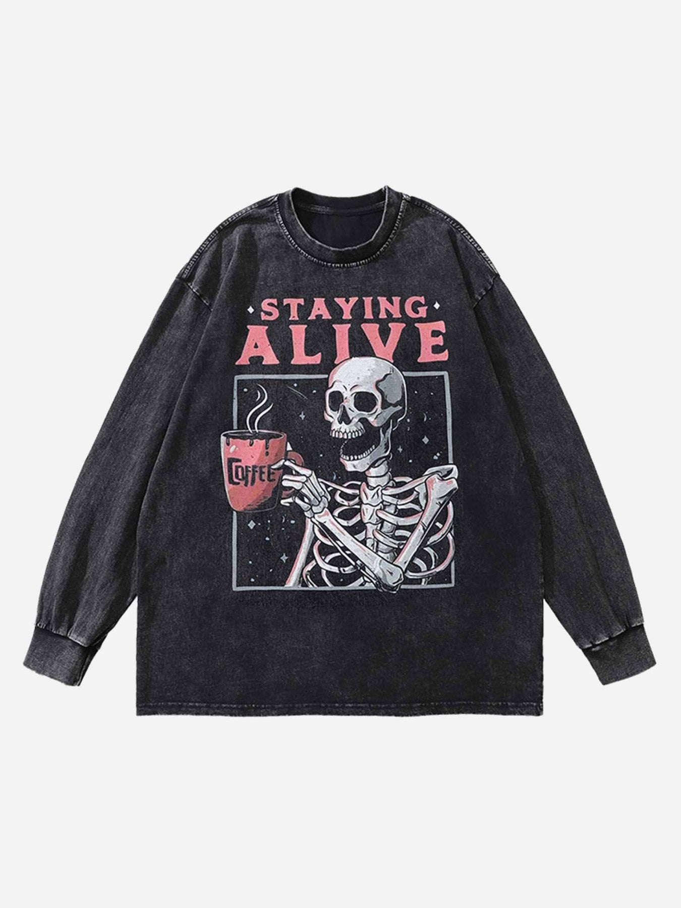 Hip Hop Spoof Skull Crew Neck Sweatshirt