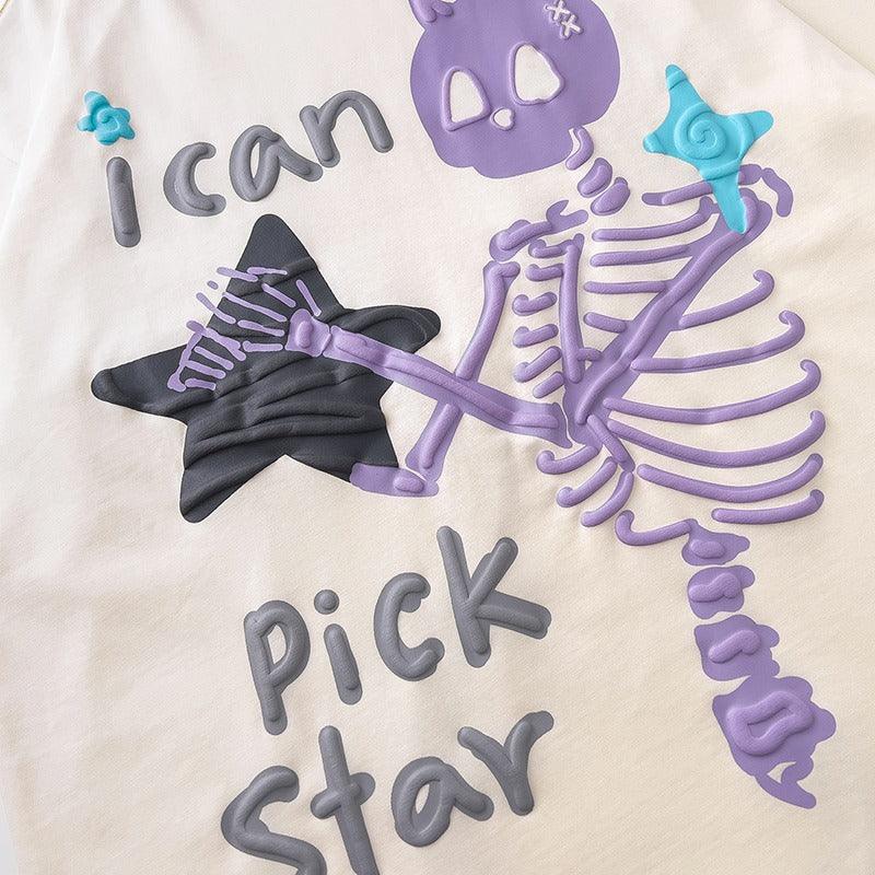 Skeleton Puff T Shirt - UrbanLaws