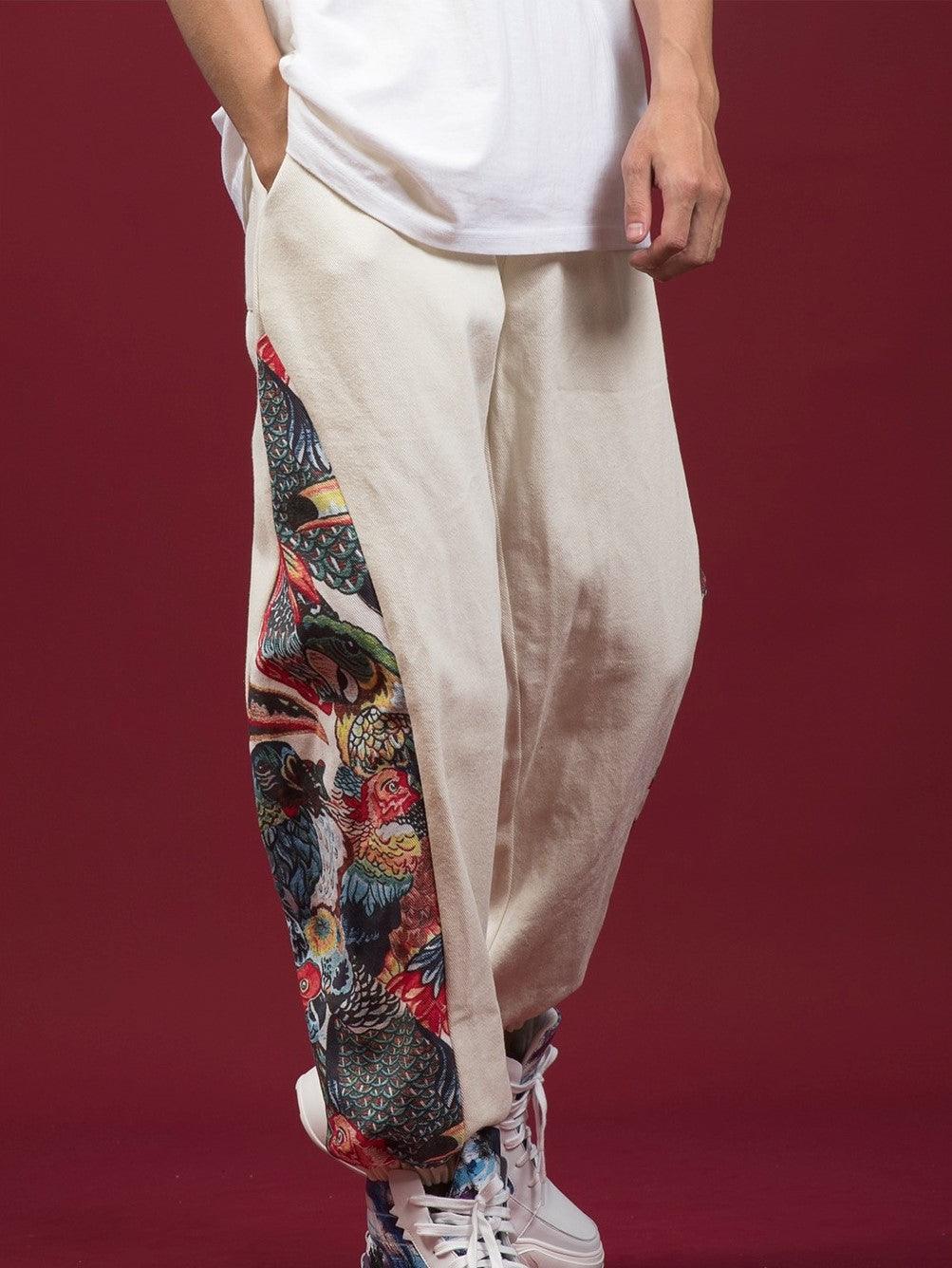 Cotton Pants - Colorful Animal Jungle Pattern - UrbanLaws