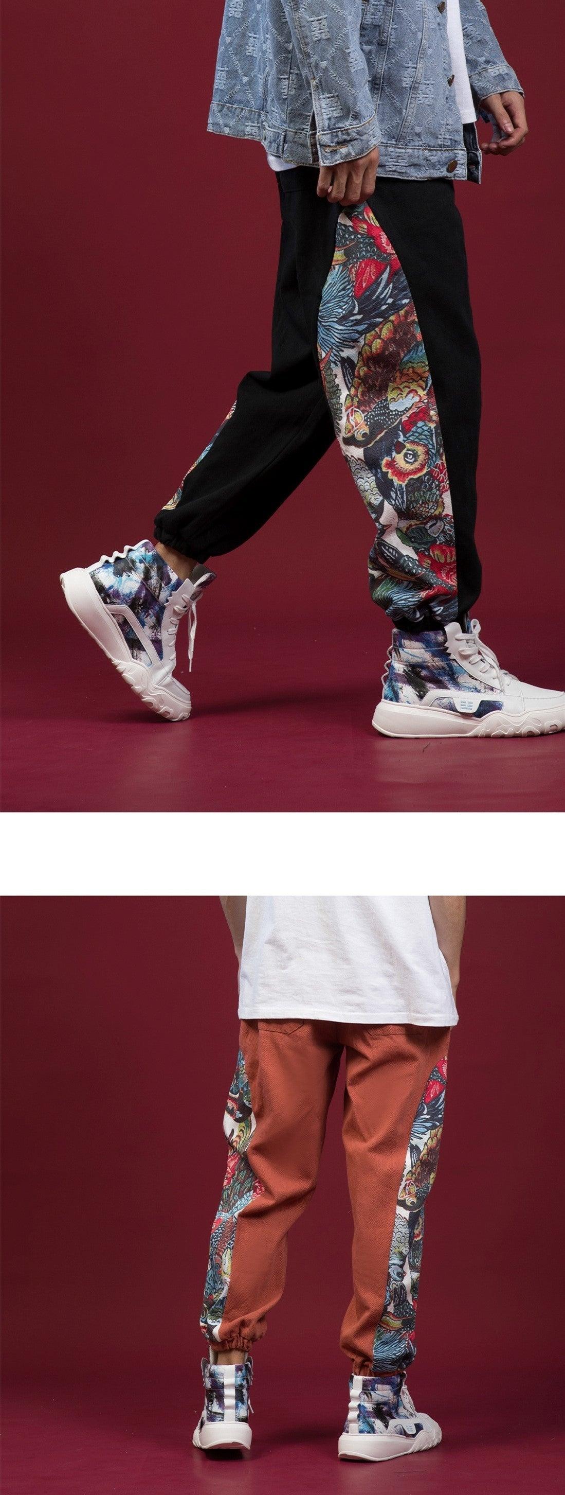 Cotton Pants - Colorful Animal Jungle Pattern - UrbanLaws