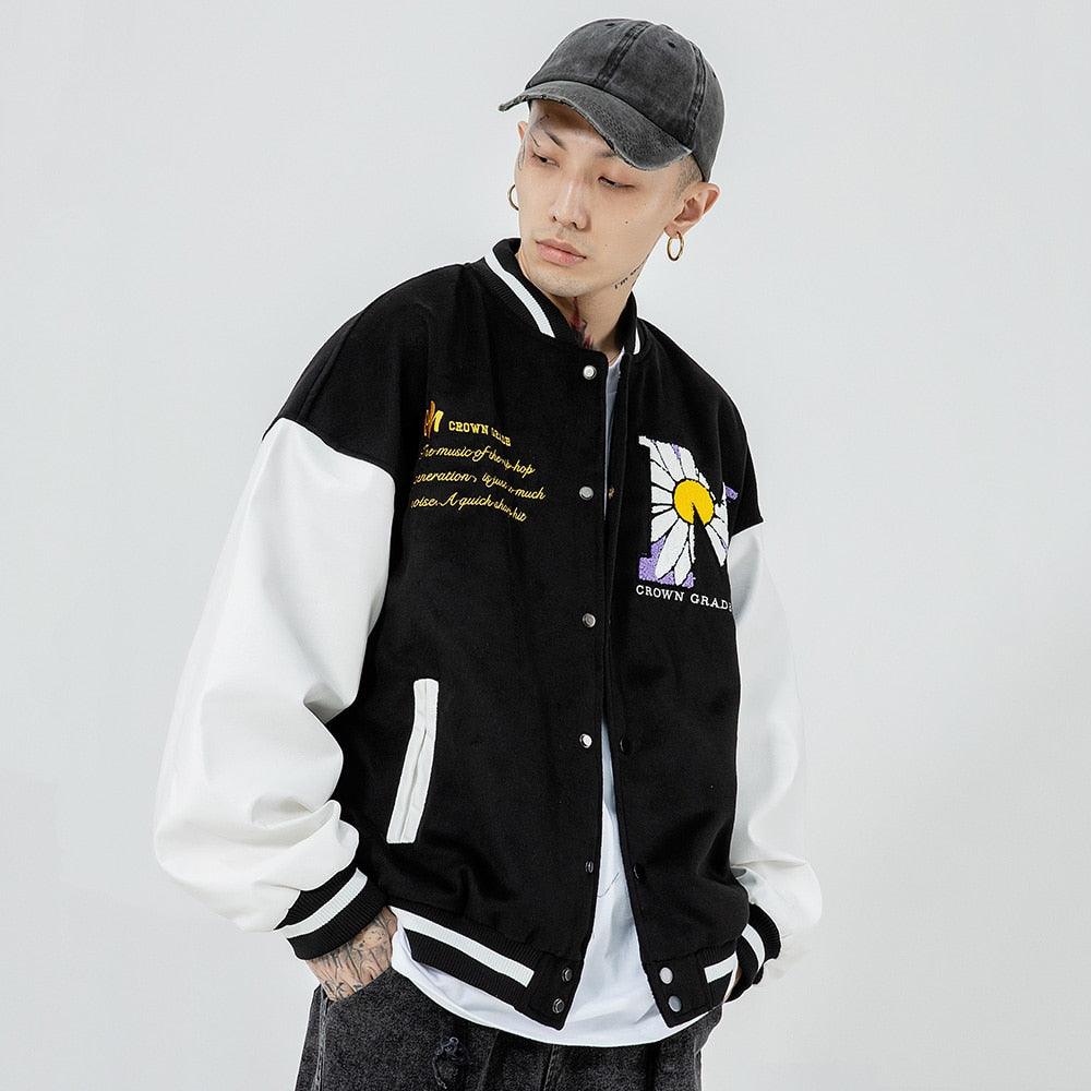 Daisy Flower Varsity Jacket - UrbanLaws