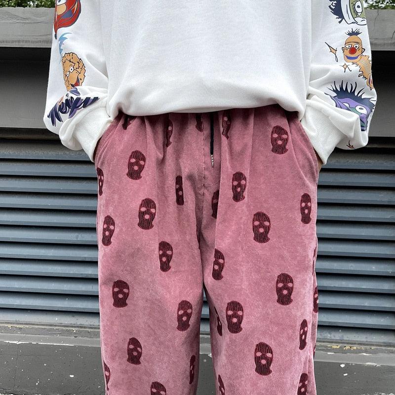 Corduroy Masked Baggy Pants - UrbanLaws