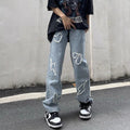 Love Embroidery Jeans - UrbanLaws