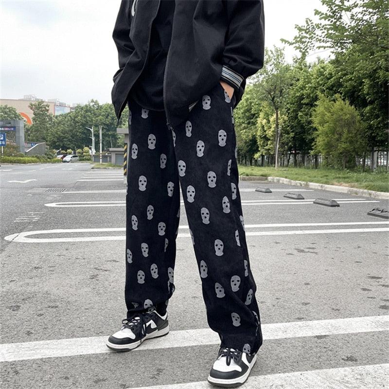 Corduroy Masked Baggy Pants - UrbanLaws