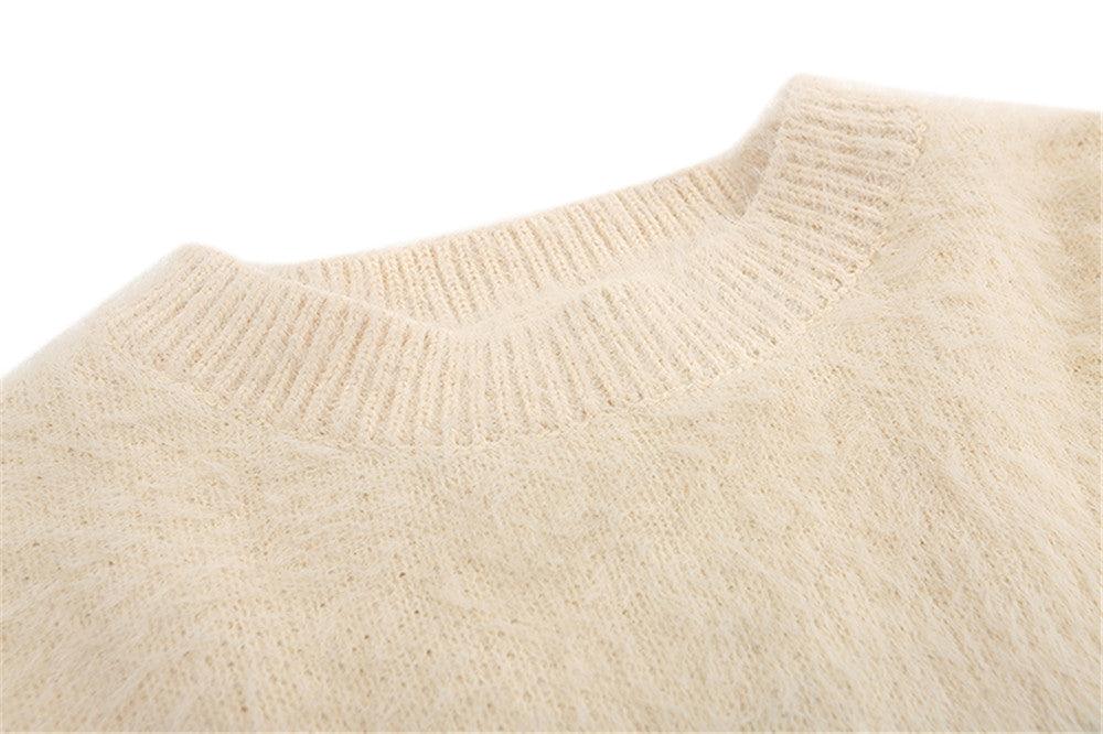 Mink Hair Rabbit Print Sweater - UrbanLaws