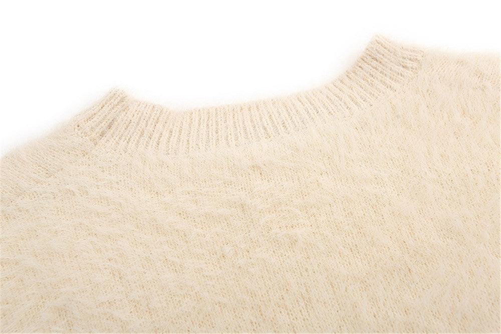 Mink Hair Rabbit Print Sweater - UrbanLaws