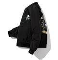 Panda Embroidery Padded Bomber Jacket - UrbanLaws