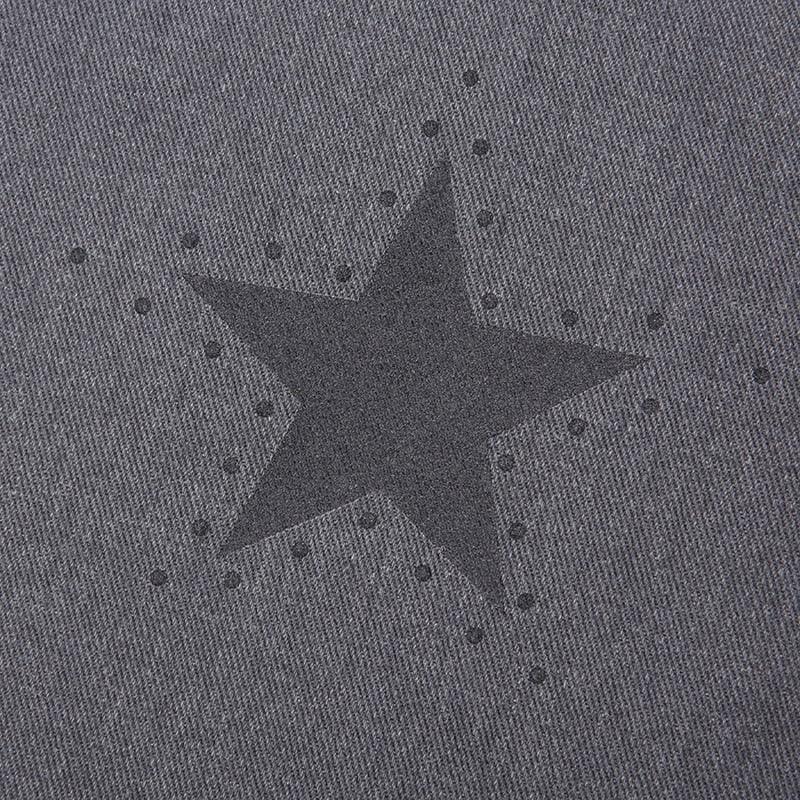 Y2K Gray Star Grunge Baggy Denim Pants - UrbanLaws