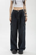 Denim Blue Cargo Pants - UrbanLaws