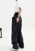 Black Baggy Women's High Waist Denim Pants - UrbanLaws