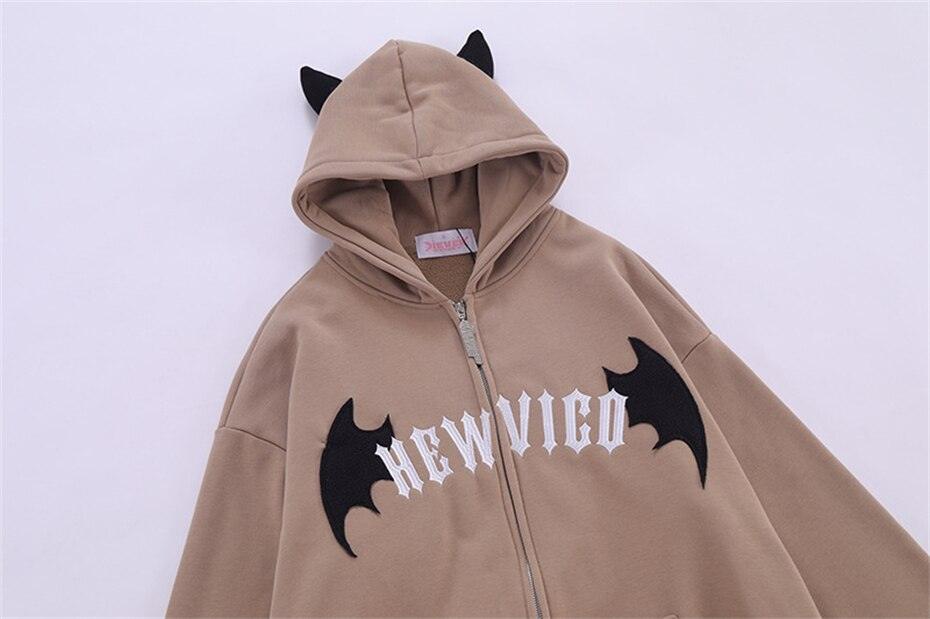 Bat Wings "Hew Vigo" Zip Up Hoodie - UrbanLaws