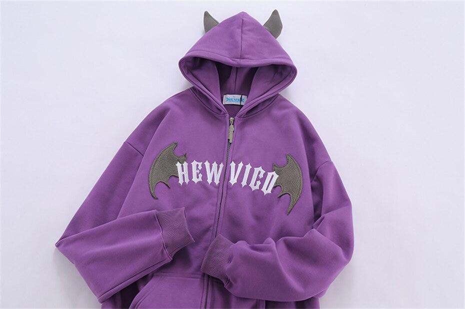 Bat Wings "Hew Vigo" Zip Up Hoodie - UrbanLaws