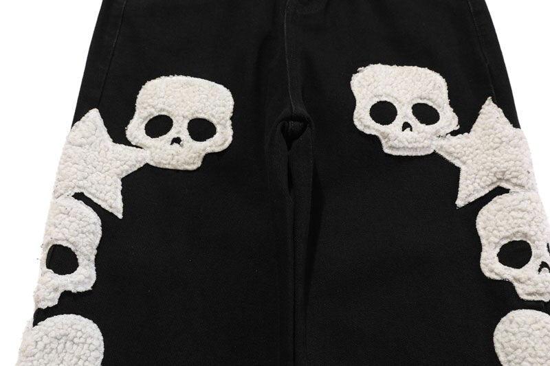 Skull Denim Jeans - UrbanLaws