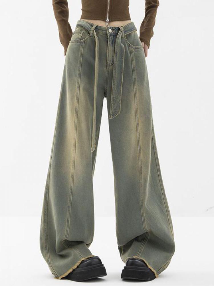 Y2K Women's Retro Scrubbing Jeans - UrbanLaws