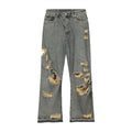 Retro Holes Jeans Denim Pants - UrbanLaws