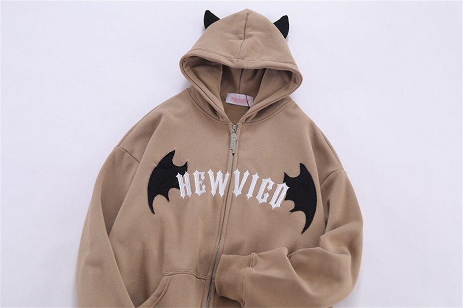 Bat Wings "Hew Vigo" Zip Up Hoodie - UrbanLaws