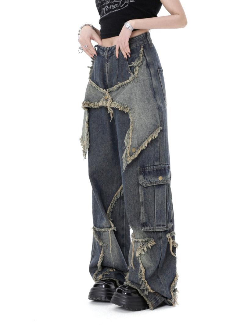 Star Wide Leg Jeans - UrbanLaws