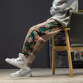 Flower Embroidery Sweatpants - UrbanLaws