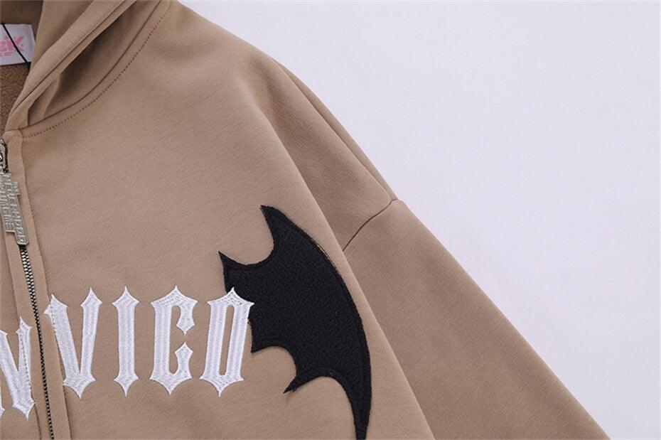 Bat Wings "Hew Vigo" Zip Up Hoodie - UrbanLaws